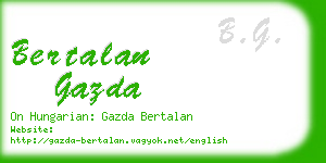 bertalan gazda business card